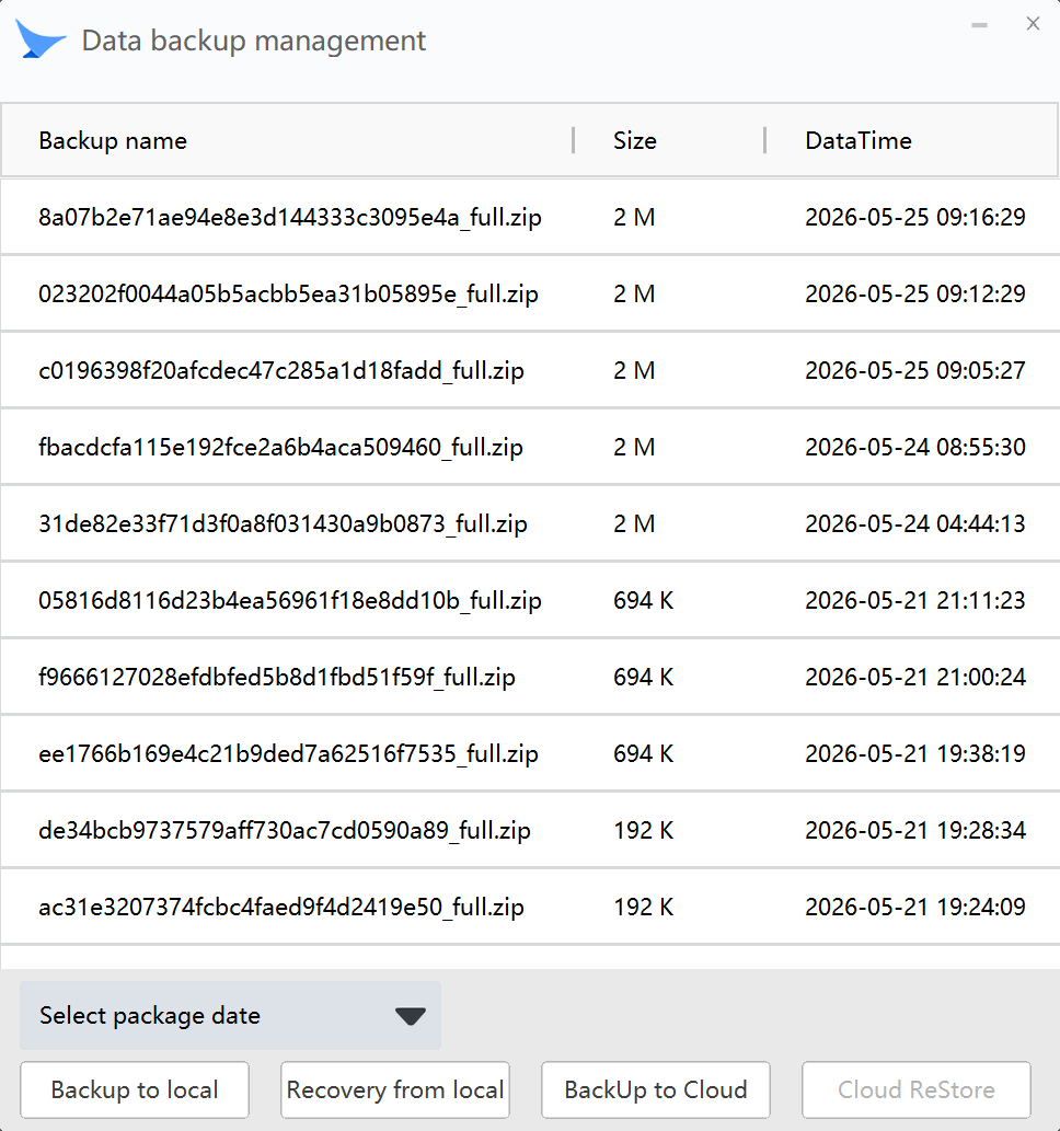 Backup de dados