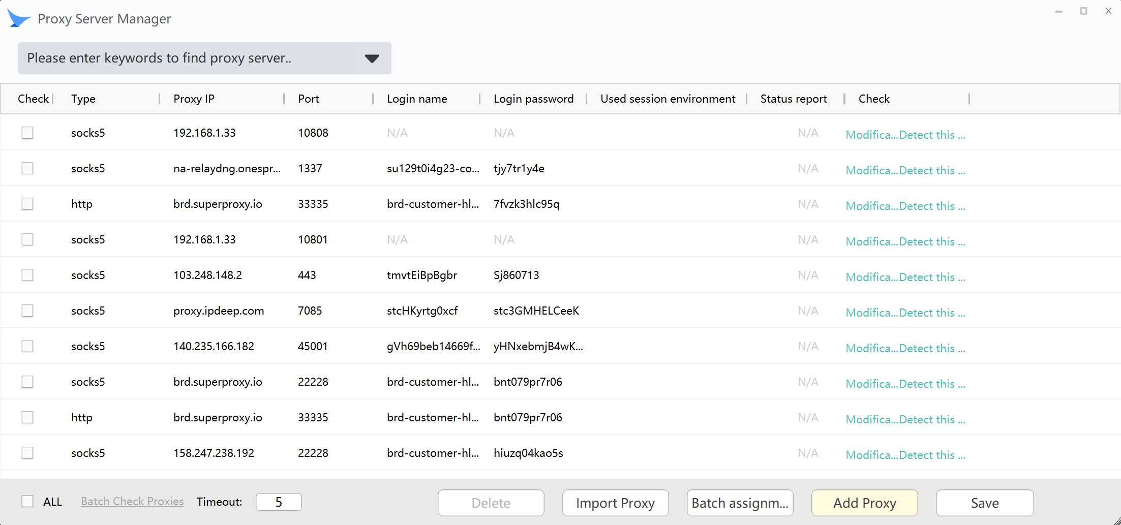 Gerenciador de proxy
